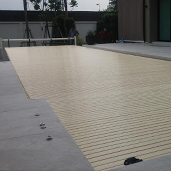 Transparant Blue AUPOOL OEM Automatic Pool Cover with CE Certifications and 12V Motors