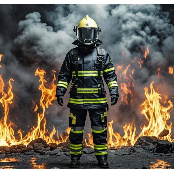 Fireproof Khaki One Piece Work Uniform Flame Retardant Suit