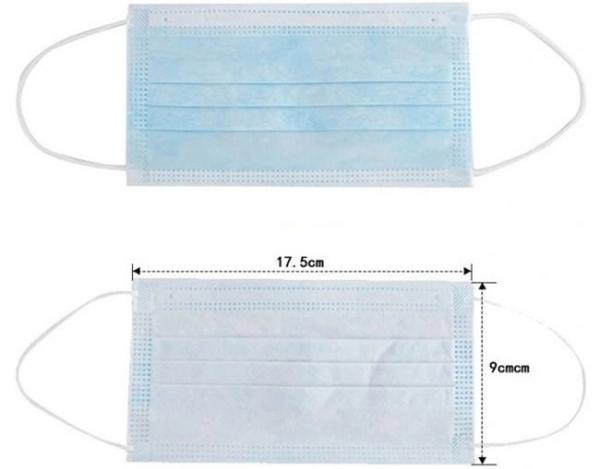 Ce Fda Custom Non Woven Antiviral Protective Pollution Surgical Medical Shield Earloop 3 Ply Face Mask Disposable