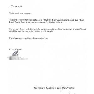 Advanced Instruments Co.,Limited Certifications