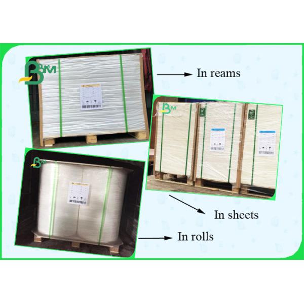 Kraft PE Coated Paper  Kraft Paper One Side Glossy With FDA Approved White Color In Sheets Printable