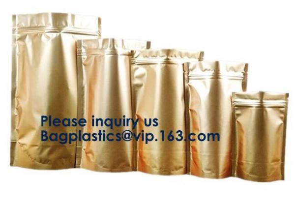 Custom Aluminum Foil Stand Up Flat Pouch Bags Stand Up Pouch Food Bag Protein Zipper Bag, standup pouch bags, bagease