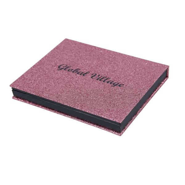 Black Hot Stamping Eyeshadow Empty Palette Pans 12 Colors Glitter Paper