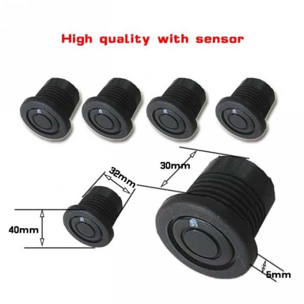 12-24v Truck Video Parking Sensor Waterproof 67 With 4 Sensors Buzzer Alarm