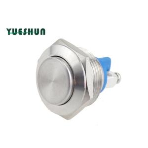 China Momentary Car Push Button Switch Anti Vandal Stainless Steel 19mm High Head on sale