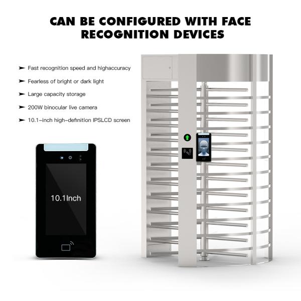 Semi-Automatic Full-Height Turnstile for Construction Sites with Face Recognition Support