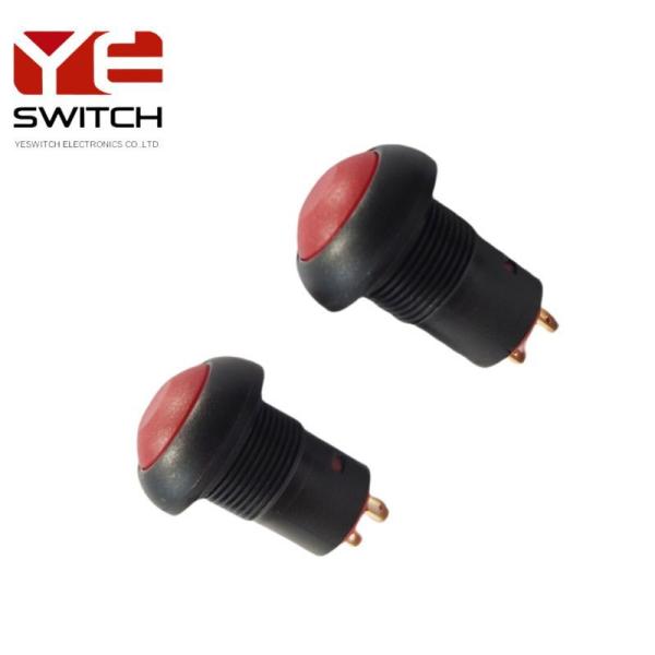 24VDC Waterproof Momentary Push Button Self Lock Interlock Push Button Switch Red Cap