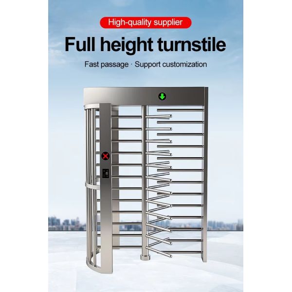 Waterproof Full Height Turnstiles for Construction Sites Workers