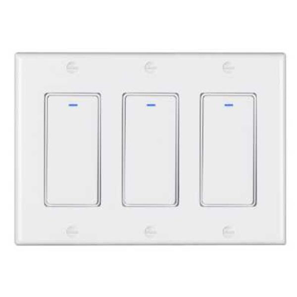 Smart Rohs 600W Wifi Wall Touch Switch US 3 Gang Alexa Light Switches