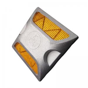 China Road Safety Road Marking PVC Aluminum Yellow Square LED Solar Ground Light Road Stud on sale