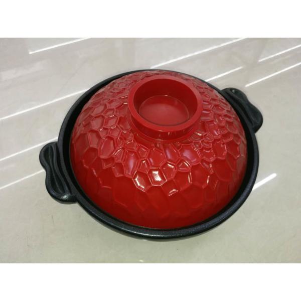 Restaurant Porcelain Dinnerware Sets / Porcelain Pots Iron Plate with Wood Stand Dia. 16CM to 28CM