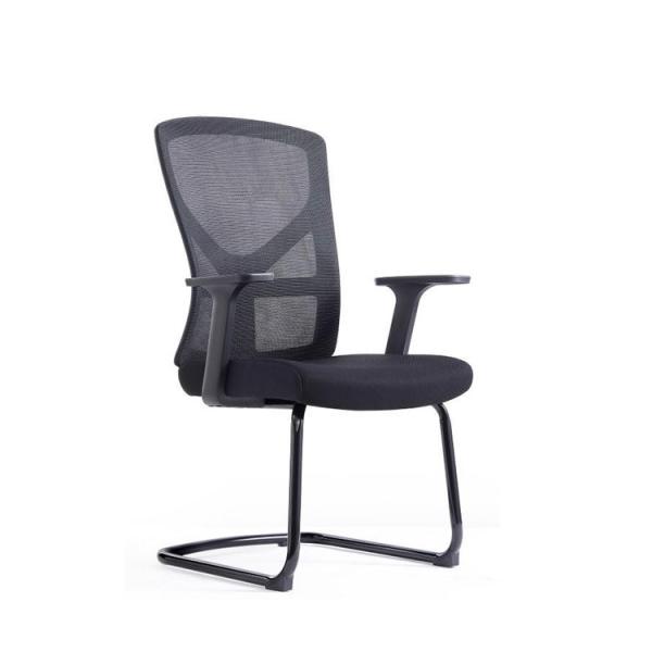Gray Swivel Mesh Back Office Chair With Lumbar Support And Armrest