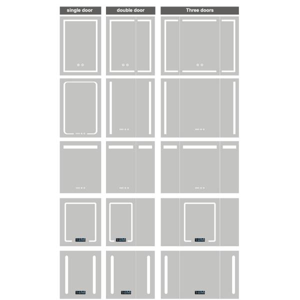 4000K 5000K Illuminated LED Mirror Cabinet , Bathroom Vanity Mirror With Storage