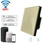 Wireless Wifi Light Switch led light touch switch AC90-240V EU standard smart