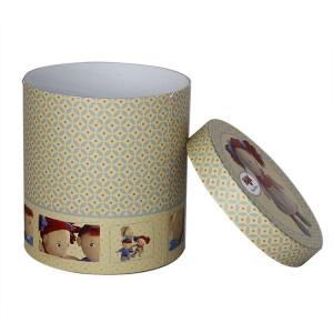Quality Eco-friendly Round Paper Cans Packaging with Custom Logo  for Clothes , Doll ,  Gift , Toys for sale
