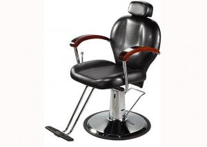 Quality WT-3201 Black Professional Hair Styling Chair chrome armrest with wood for beauty hair salon for sale