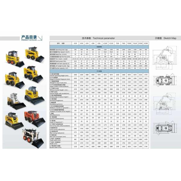 Front Discharge Load and Unload Crawler Skid Steer Loader with 0.4cubic Bucket