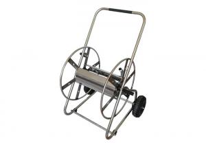 Quality 1 x 30m Metal Hose Reel Cart , Stainless Steel Garden Hose Reel Cart for sale
