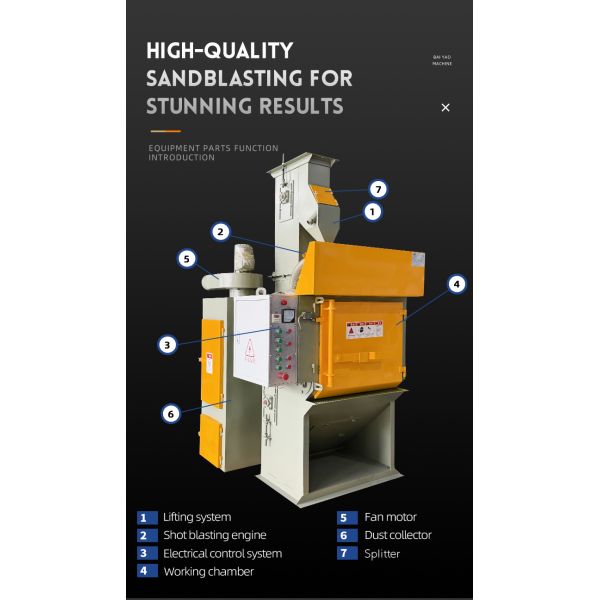 BY-324 Tumble Belt Shot Blasting Machine Small Automatic Shot Blaster