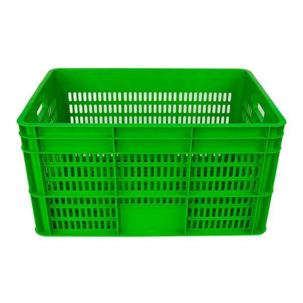 Eco-Friendly Stackable Plastic Basket for Customized Logo Storage Solutions