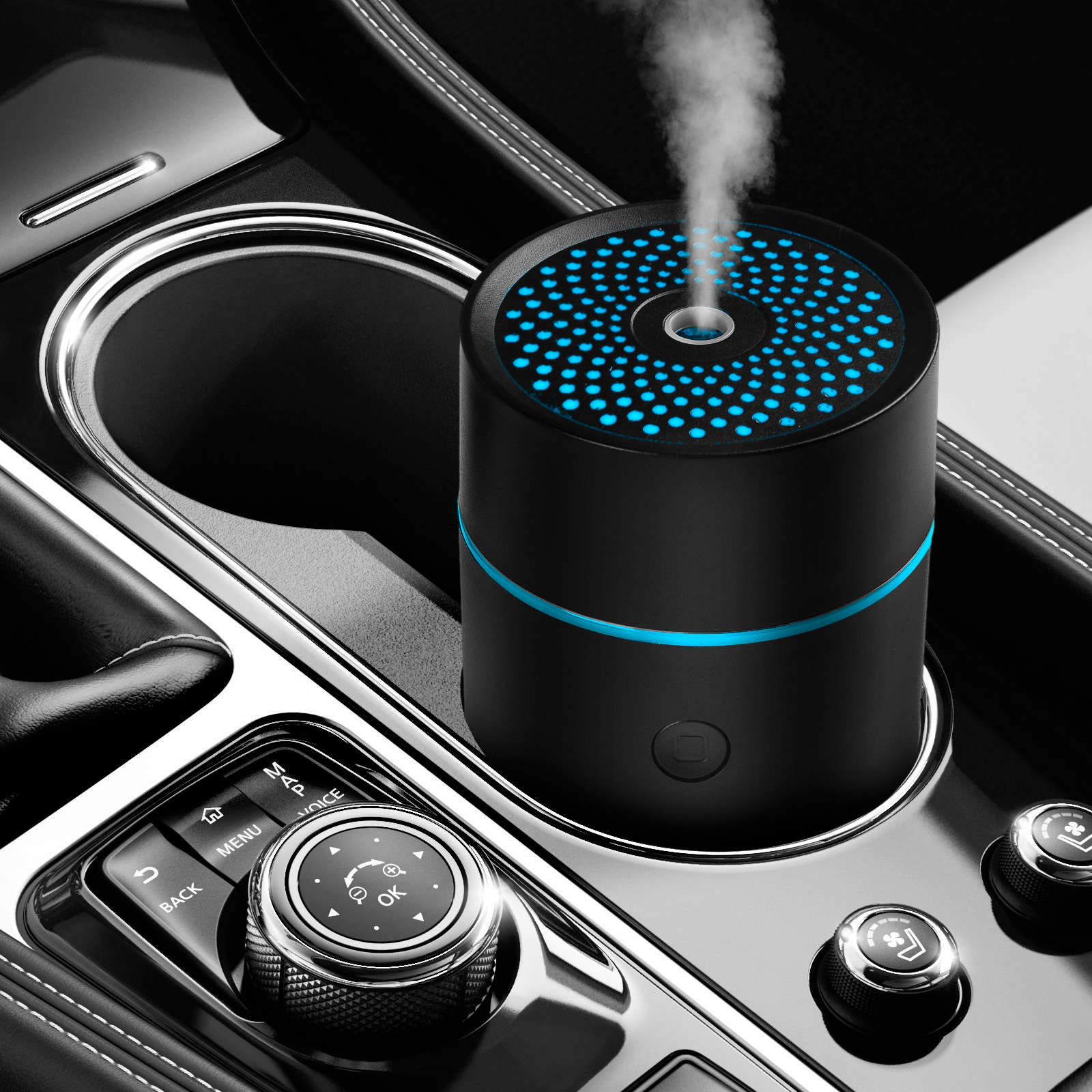 Flame Atmosphere Lamp Aroma Diffuser Essential Oil Diffuser 2024 NEW Produces Ultrasonic 7 Colors Fire Air Humidifier