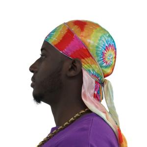 Quality Satin Men Stretchy Cap Hip Hop Design Durag for sale