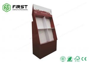 Quality CMYK Printed Corrugated Pop Up Retail Displays Light Weight Cardboard Floor Display Stand for sale
