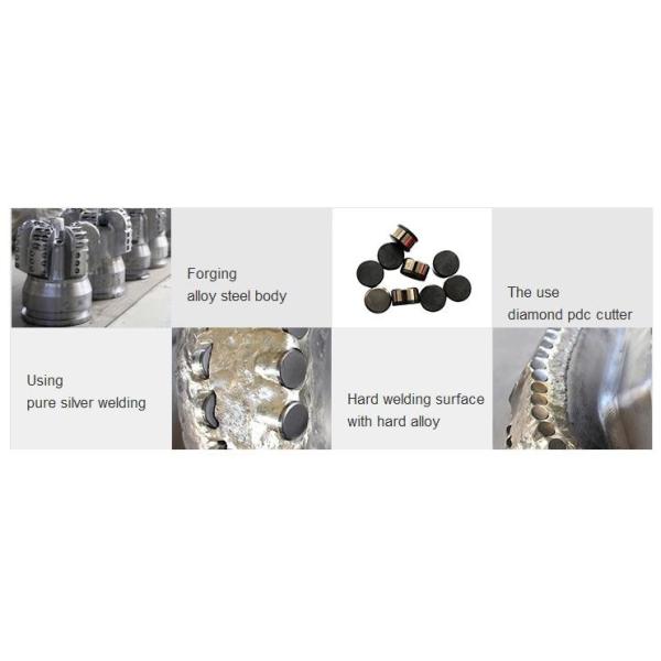 Carbide PDC Tricone Drill Bit 6 Blades / 6 Nozzles Forging Processing Type