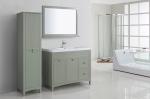 Melamine Board 16 mm Door MDF Bathroom Cabinet With Simple Silver Glass Mirror