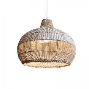 China Bamboo Rattan Pendant Light , Wicker Ceiling Lamp For Indoor Home Decor on sale