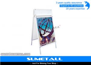 Quality Aluminum Shop Display Fittings / Sandwich Board Signs A Frame For Advertising for sale