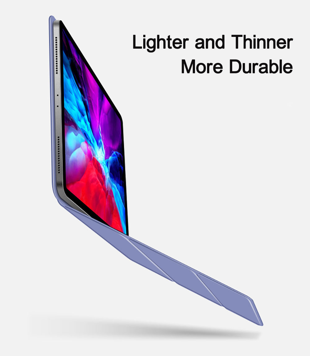 Strong Magnetic Tri-Fold Smart Case for iPad Double-Sided Leather Cover with Auto Wake Sleep Slim Protective Folio