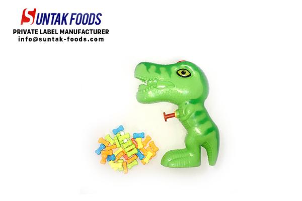Buy Novelty Toy Candy Dinosaur Water Gun With Sweet Compress Candy For Children at wholesale prices