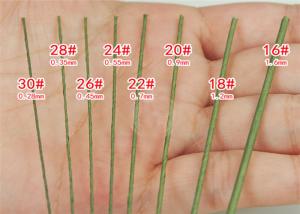 Quality Artificial Flower Stem Decoration Length 36cm Paper Covered Wire Bwg22 for sale