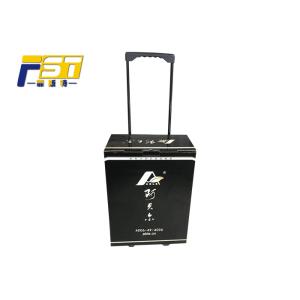 Quality Fashion Color Printing Cardboard Trolley Box , Black Corrugated Folding Box Trolley for sale