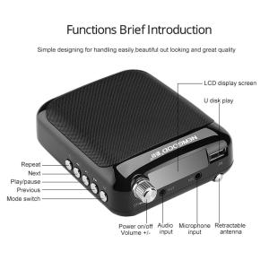 Yoga Instructors UHF Wireless Headset Bluetooth Voice Amplifier Loudspeaker with