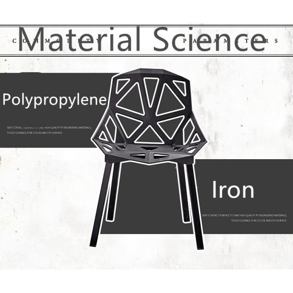 Polypropylene Plastic Restaurant Chairs Stackable With Minimalism Design
