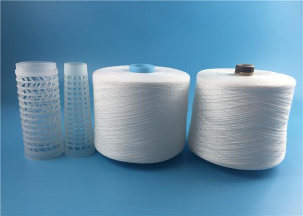 Buy 40/2 40/3 Spun Polyester Spun Yarn On Dyeing Tube Natural White Or Optical White at wholesale prices