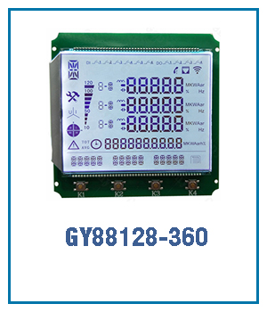 7 Segmental Digital Solar Inverter LCD Display Screen Black VA -20-70C with and Driver IC CS1621