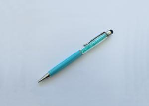 Quality Crystal Twist Metal Pen with Stylus Pen for promotion with laser logo(M3001A) for sale