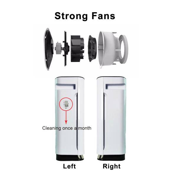 Homefish H12 H13 Hepa Filter Humidifying Air Purifier 330M3/H