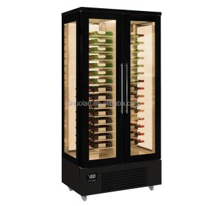 Quality Best Luxury Custom Wine Cooler With LED Lighting Wine Fridge Refrigerator Cabinet Glass Door Beverage Cellar Bottle Cooler for sale