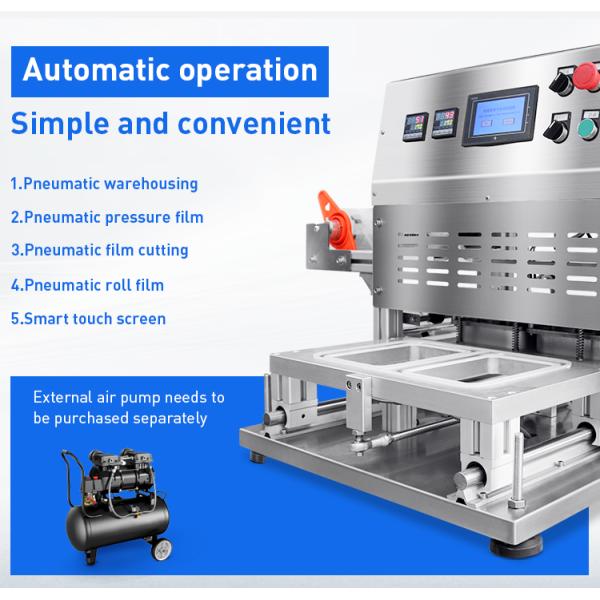 Semi-automatic table top fast food box tray sealing machine tray sealer