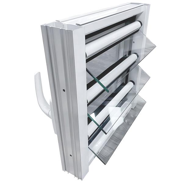 Aluminum Latest Design Aluminum Frame Louver Window Fixed Adjustable Glass Jalousie Windows