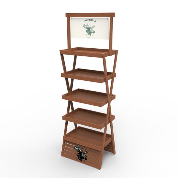 Autolift Metal Whiskey Display Stand For Supermarket