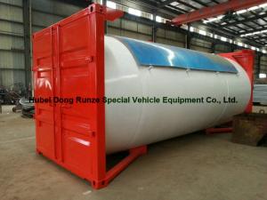 Quality Steel 20ft LPG Storage Tanks Container With Pump , LPG Skid Station ASME Certificate for sale