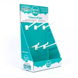 Peg Hooks Cardboard Countertop Displays Hanging PDQ Box For Pendants