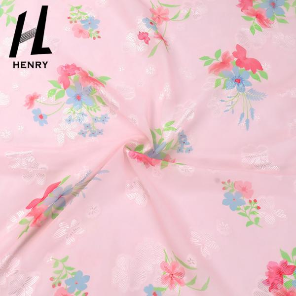 Custom Soft Tulle Fabric 100% Polyester Textile Material Print Chiffon For Garment