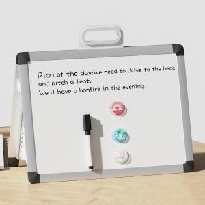 Quality Dry Erase Small Desktop Whiteboard Portable Reusable Durable With Storage Bag for sale