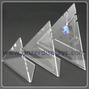 Quality 3X Triangle Acrylic Necklace Pendant Display Stand for sale